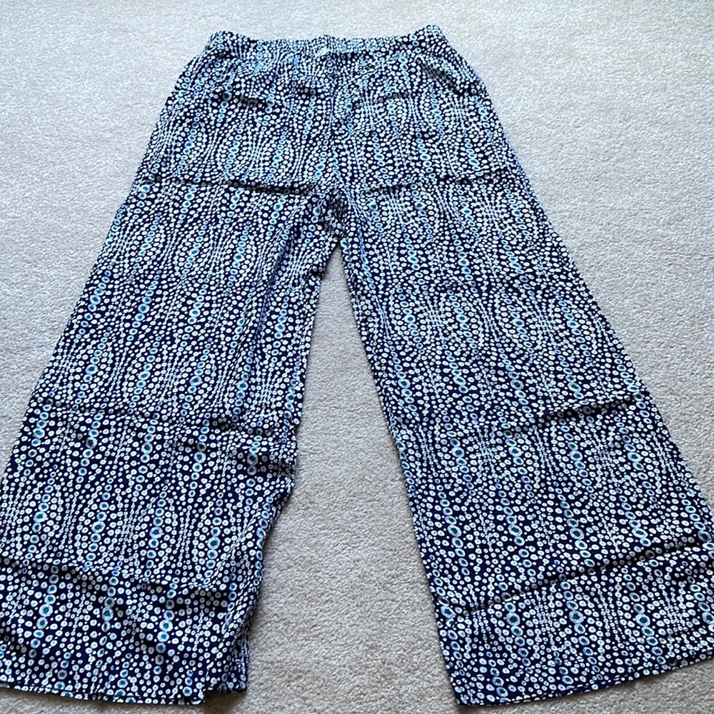 Mistral Blue Dot Size 12 Palazzo Pant
